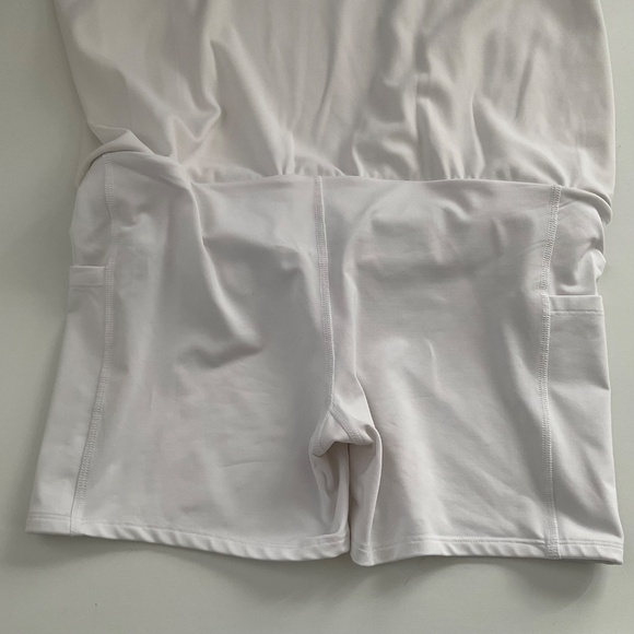 Athleta Women’s Fairway Golf Skort 18" Sz M White Pickleball Tennis Pockets - Picture 11 of 11